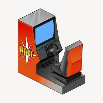 Arcade racing machine clipart, entertainment | Free Vector - rawpixel