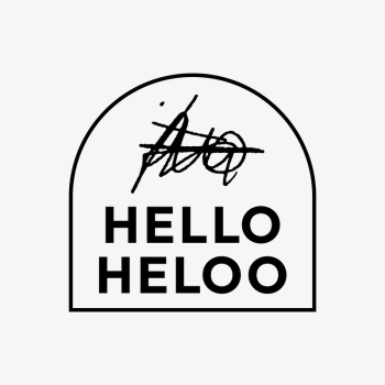 Arch shape hello logo template | Free Vector Template - rawpixel