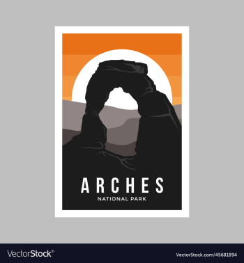 arches national park poster design arches national park poster design