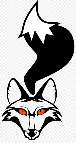Arctic fox Black and white Clip art - fox Arctic fox Black and white Clip art - fox