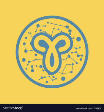 Aries zodiac sign vector image Aries zodiac sign vector image