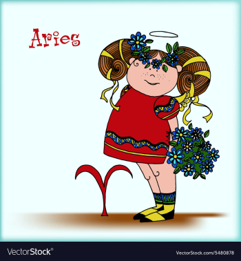 Aries zodiac sign vector image Aries zodiac sign vector image