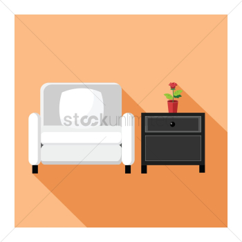 Armchair with side table Armchair with side table