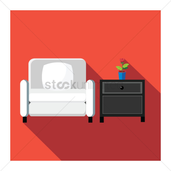 Armchair with side table Armchair with side table