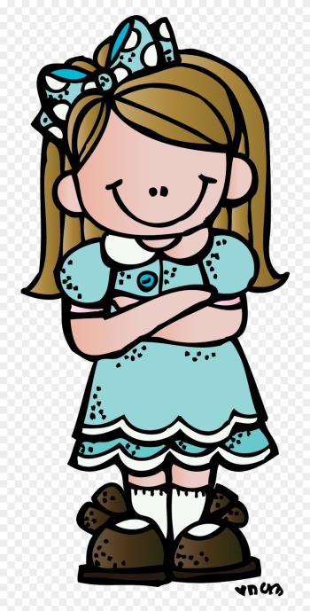 Arms Folded In Prayer Clipart - Melonheadz Girl