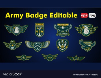 army badge editable eps file