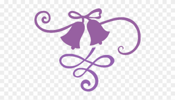 Arrival Of The Bride - Wedding Bells Clipart Purple