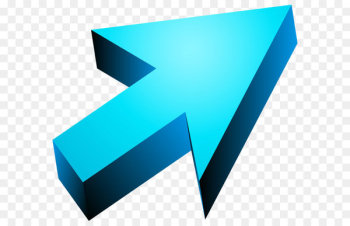 Arrow 3D computer graphics Clip art - Blue 3D Arrow Transparent PNG Clip Art Image 
