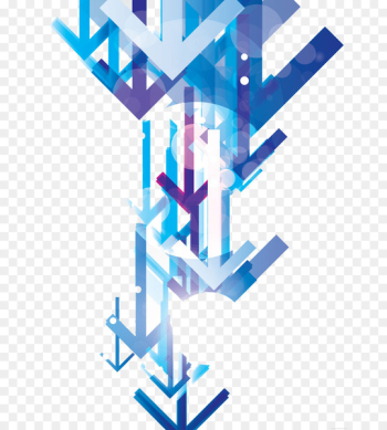 Arrow Euclidean vector - Blue down arrow 