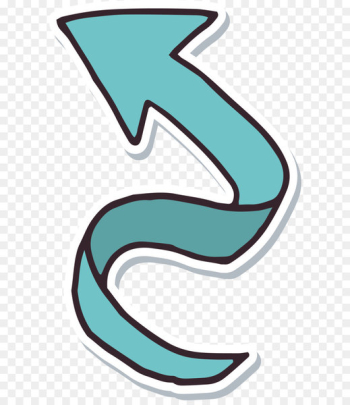 Arrow Euclidean vector - Blue wave hand painted arrow Arrow Euclidean vector - Blue wave hand painted arrow