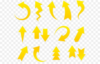 Arrow Euclidean vector Computer file - Yellow arrows different directions form 