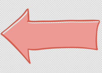 Arrow horizontal PNG - Pink Color - Left direction