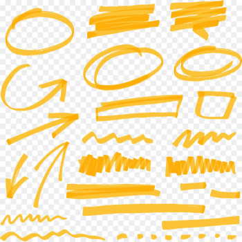 Arrow Shape Illustration - Yellow graffiti brushes Arrow Shape Illustration - Yellow graffiti brushes