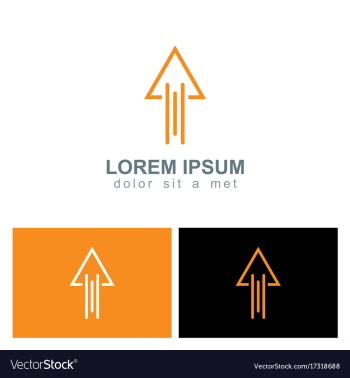 Arrow up line vision logo vector image Arrow up line vision logo vector image