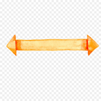 Arrow Watercolor painting Download - Golden double-headed arrow 