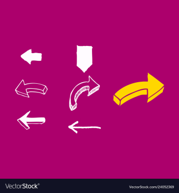 Arrows collection with elegant style and black vector image Arrows collection with elegant style and black vector image