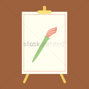 Art canvas and paint brush Art canvas and paint brush