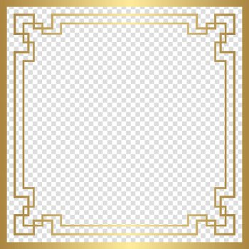 Art Deco , Border Deco Frame Gold , square brown frame clip cart transparent background PNG clipart