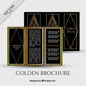 Art deco trifold template Art deco trifold template