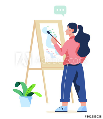 Art hobby concept illustration Art hobby concept illustration