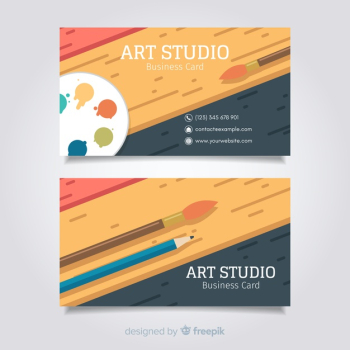 Art studio card template