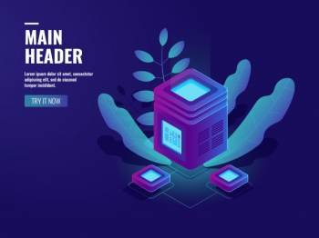 Artificial intelligence automated process big data processing, server room