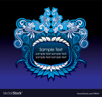 Artistic shield vector image Artistic shield vector image