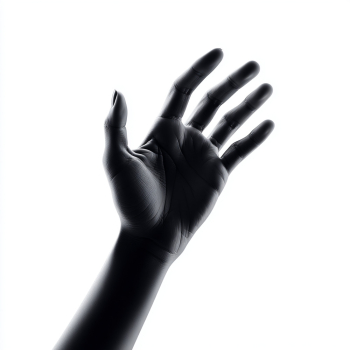 Artistic Silhouette of a Reaching Hand Artistic Silhouette of a Reaching Hand
