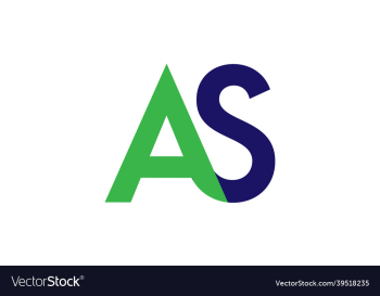 as logo with a and s icon design