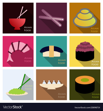 Asian food background asian food poster asian vector image Asian food background asian food poster asian vector image