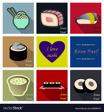 Asian food background asian food poster asian vector image Asian food background asian food poster asian vector image