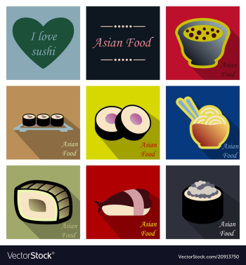 Asian food background asian food poster asian vector image Asian food background asian food poster asian vector image