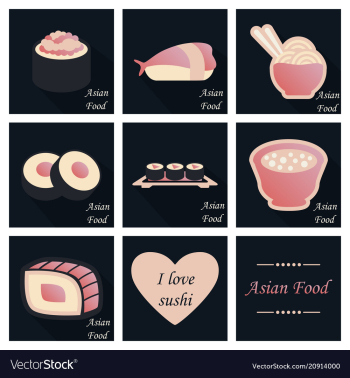 Asian food background asian food poster asian vector image Asian food background asian food poster asian vector image