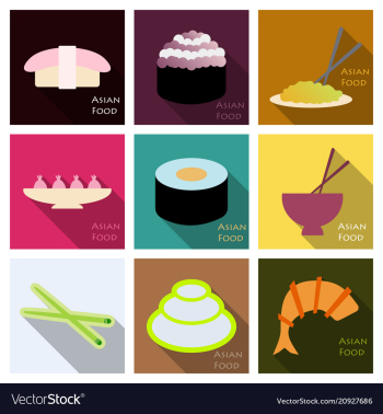 Asian food background asian food poster asian vector image Asian food background asian food poster asian vector image