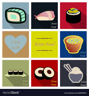 Asian food background asian food poster asian vector image Asian food background asian food poster asian vector image