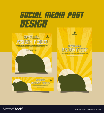 asian food menu or instagram food post design