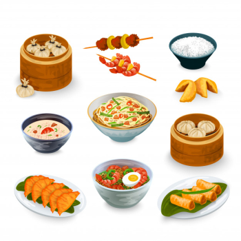 Asian food set Asian food set