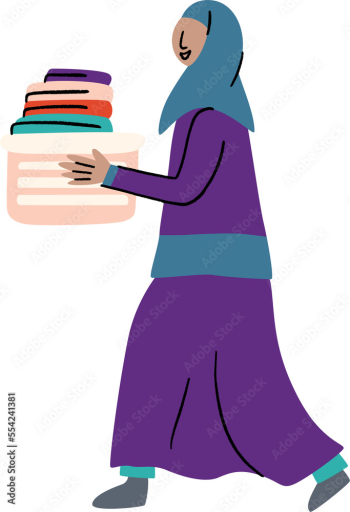 Asian Hijab Woman Do Laundry Asian Hijab Woman Do Laundry