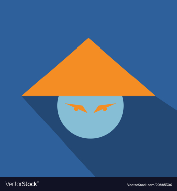 Asian or chinese conical straw hat vector image Asian or chinese conical straw hat vector image