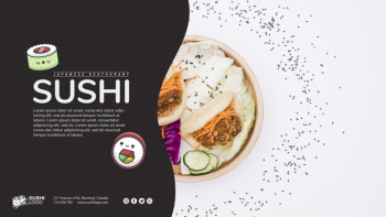 Asian sushi restaurant banner template Free Psd Asian sushi restaurant banner template Free Psd