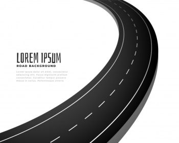 Asphalt curve road track path background Free Vector