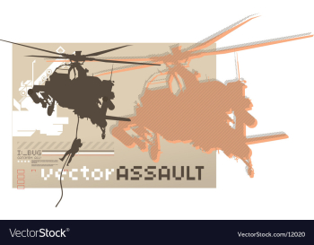 Assault chopper vector image Assault chopper vector image
