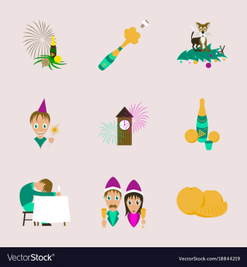 Assembly flat christmas celebration vector image Assembly flat christmas celebration vector image