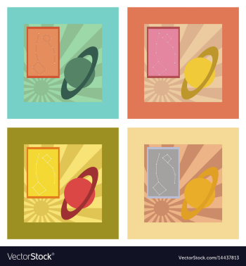 Assembly flat icons astronomy lesson vector image