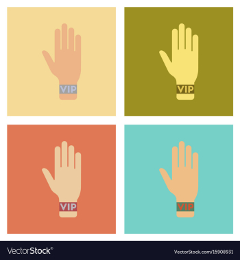 Assembly flat icons poker hand vip vector image Assembly flat icons poker hand vip vector image