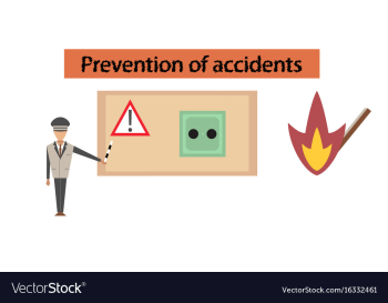 Assembly flat icons safety lessons vector image Assembly flat icons safety lessons vector image