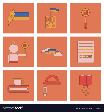 Assembly flat icons school lessons vector image Assembly flat icons school lessons vector image