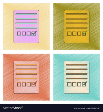 Assembly flat shading style icon checklist vector image Assembly flat shading style icon checklist vector image