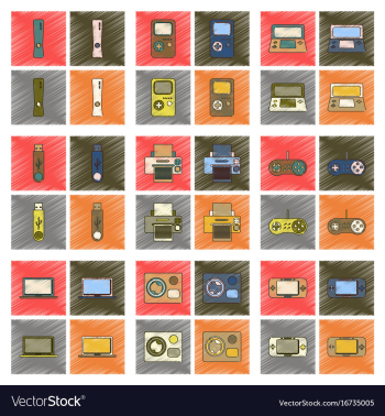 Assembly flat shading style icon technology game vector image Assembly flat shading style icon technology game vector image