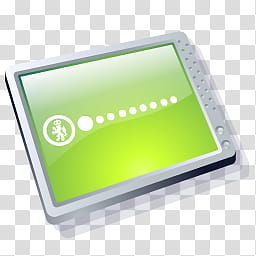 Assembly Line Computer V, white and green tablet computer illustration transparent background PNG clipart